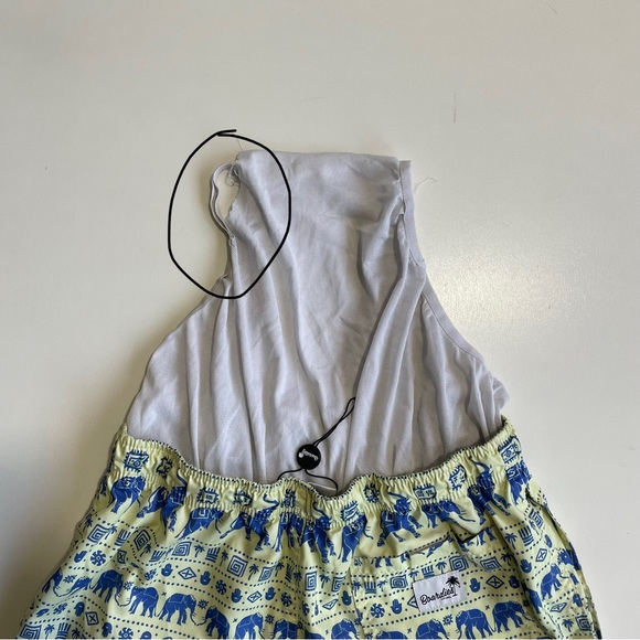 Boardies Swim Shorts Trunks Mesh Liner Size Medium Yellow Blue Elephants - Picture 4 of 6